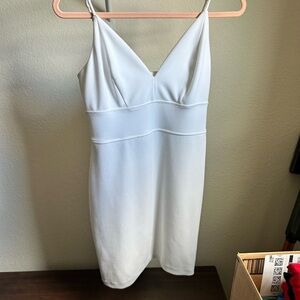 White Spaghetti Strap Bodycon Dress